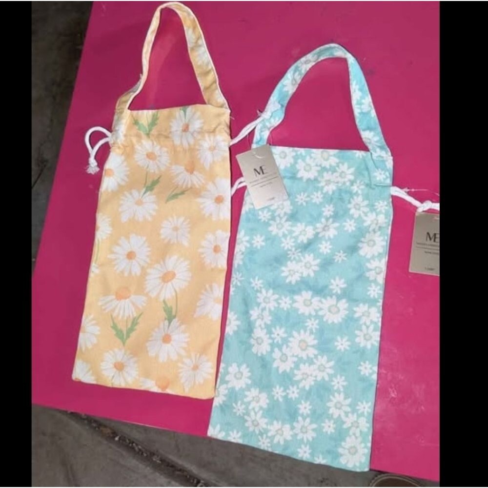 Floral Print Wine Bags
